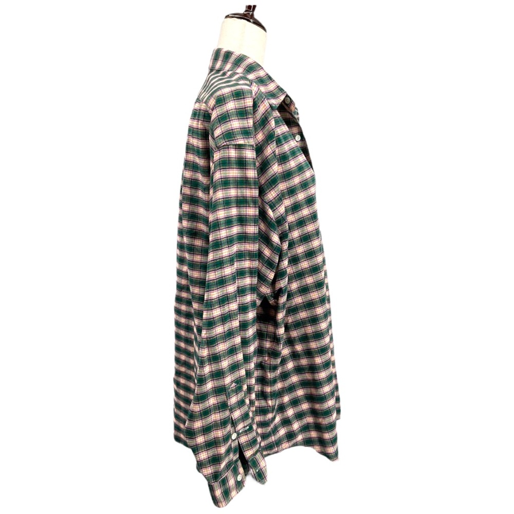 Ralph Lauren Cotton Button Down Long Sleeve Plaid Brushed Shirt - Picture 4 of 16